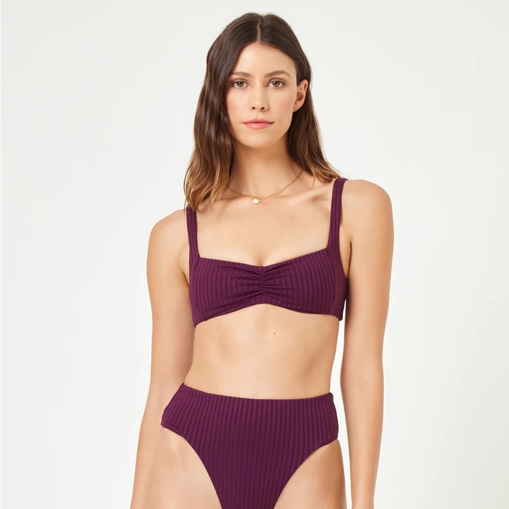 Effie Bikini Top in Merlot 🍷